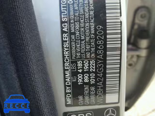 2000 MERCEDES-BENZ C 230 WDBHA24G3YA868209 Bild 9