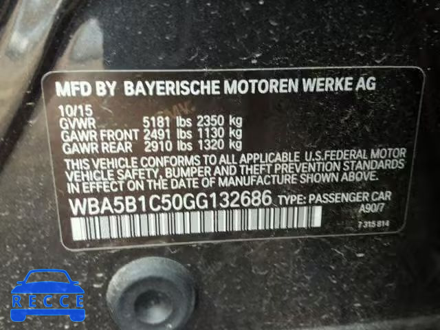 2016 BMW 535 I WBA5B1C50GG132686 image 9