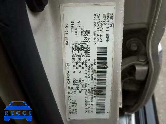 1996 TOYOTA 4RUNNER LI JT3HN87R4T0001135 image 9