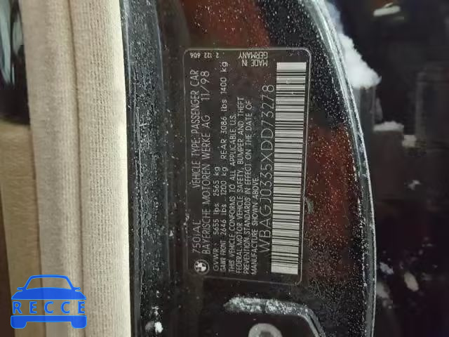 1999 BMW 750 IL WBAGJ0335XDD73278 image 9