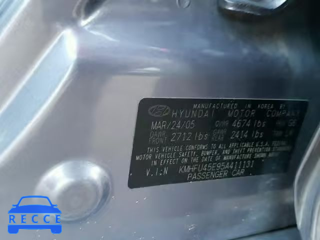 2005 HYUNDAI XG 350 KMHFU45E95A411131 image 9