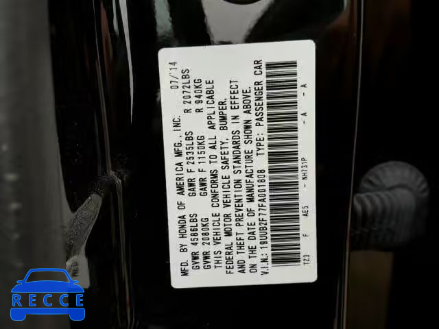 2015 ACURA TLX ADVANC 19UUB2F77FA001808 зображення 9