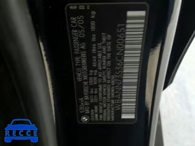 2006 BMW 530 XIT WBANN73536CN00651 Bild 9