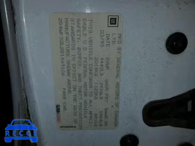 1995 BUICK REGAL GRAN 2G4WF52L2S1469106 image 9