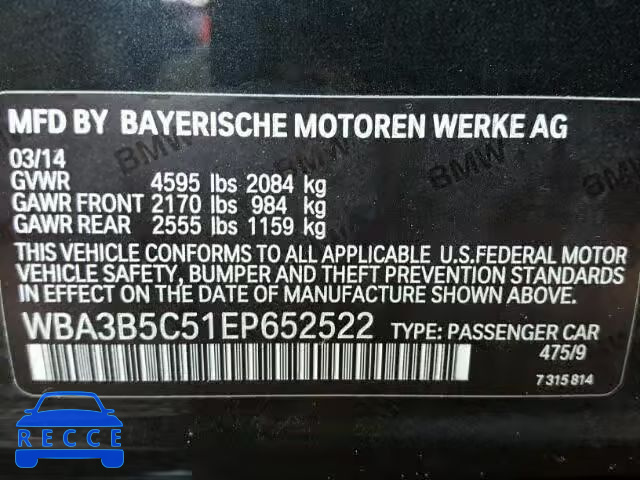 2014 BMW 328 XI SUL WBA3B5C51EP652522 зображення 9