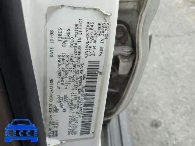 1999 TOYOTA 4RUNNER LI JT3GN87R7X0101652 image 9