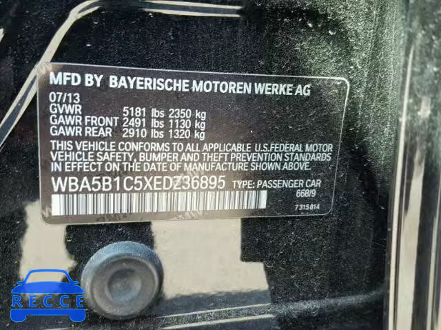 2014 BMW 535 I WBA5B1C5XEDZ36895 зображення 9