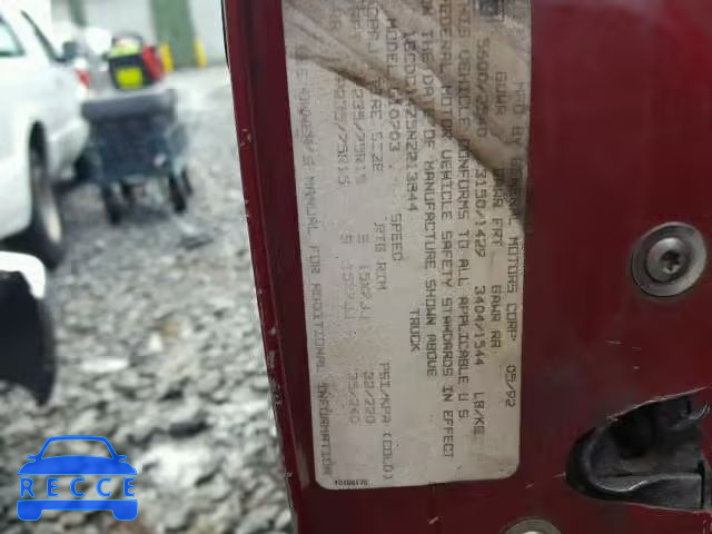 1992 CHEVROLET GMT-400 C1 1GCDC14Z5NZ213844 image 9