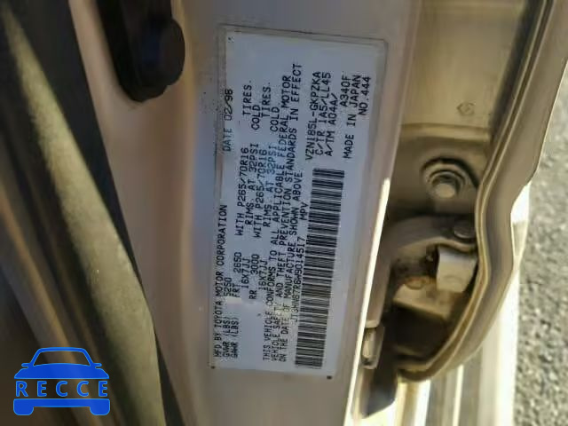 1998 TOYOTA 4RUNNER LI JT3HN87R6W9014517 image 9