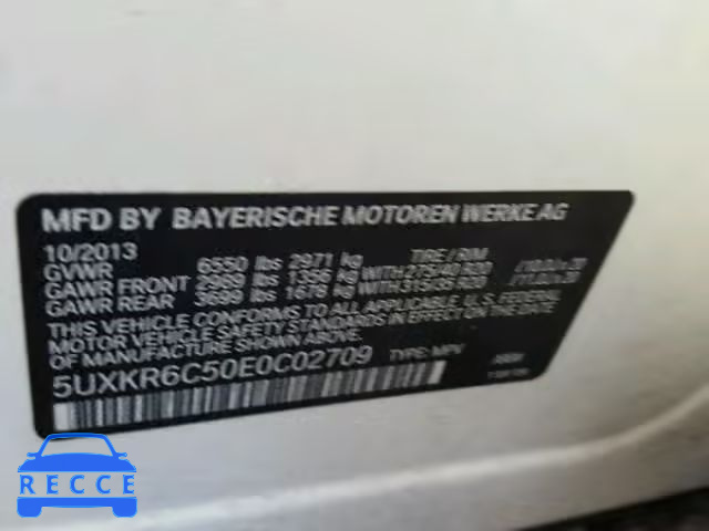 2014 BMW X5 XDRIVE5 5UXKR6C50E0C02709 image 9