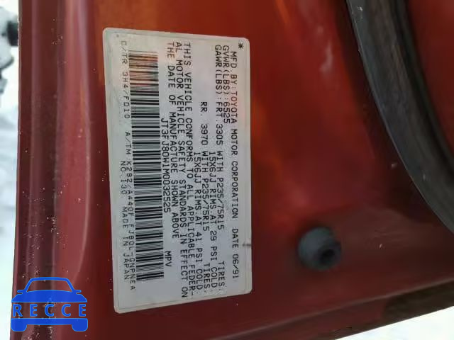 1991 TOYOTA LAND CRUIS JT3FJ80W1M0032525 image 9