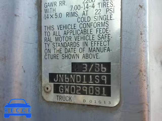1986 NISSAN D21 SHORT JN6ND11S9GW029081 Bild 9