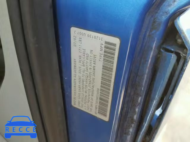 2003 VOLKSWAGEN EUROVAN MV WV2MB47083H034400 image 9