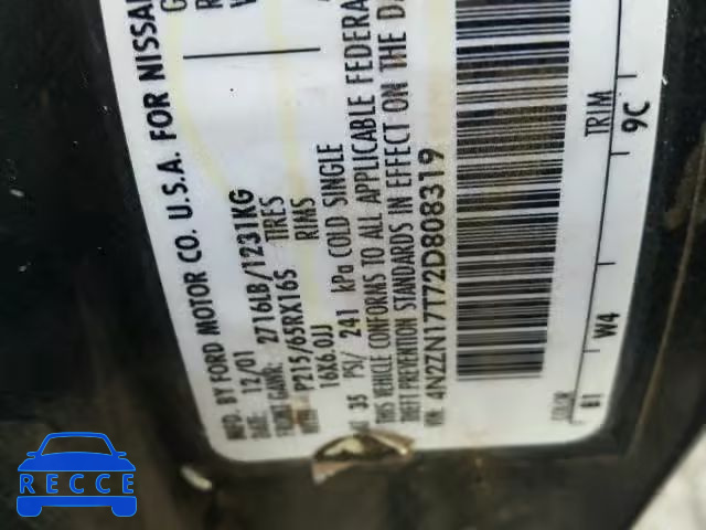 2002 NISSAN QUEST GLE 4N2ZN17T72D808319 image 9