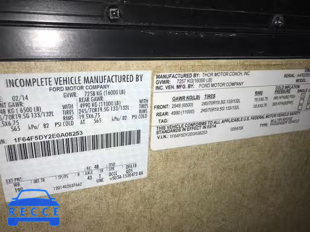 2014 FORD F53 1F64F5DY2E0A08253 зображення 9