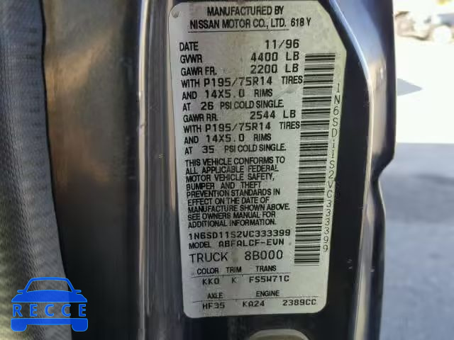 1997 NISSAN TRUCK BASE 1N6SD11S2VC333399 image 9