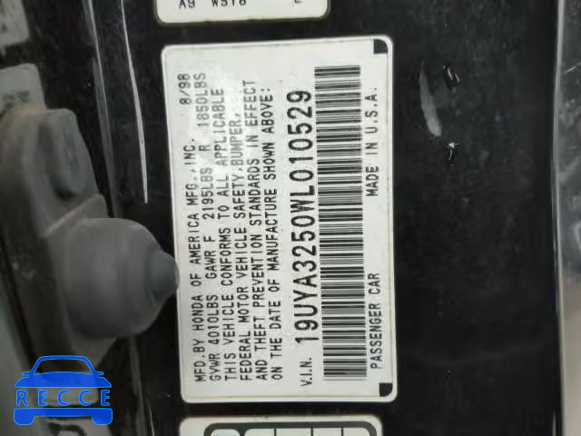 1998 ACURA 2.3CL 19UYA3250WL010529 image 9