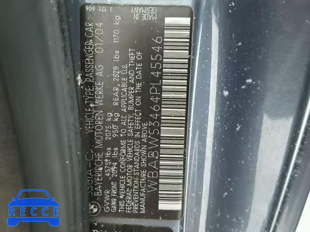 2004 BMW 330 CI WBABW53464PL45546 зображення 9