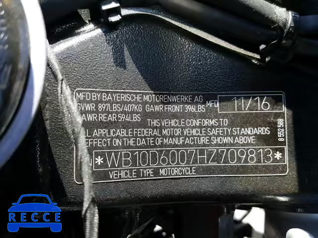 2017 BMW S 1000 RR WB10D6007HZ709813 image 9