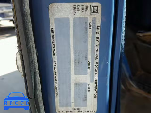 1987 CHEVROLET G30 1GAGG35K3H7113815 image 9