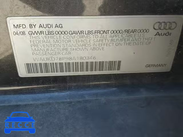 2008 AUDI A3 S-LINE WAUKD78P98A180346 image 9