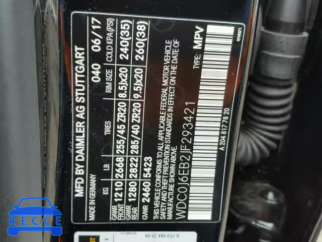 2018 MERCEDES-BENZ GLC COUPE WDC0J6EB2JF293421 image 9
