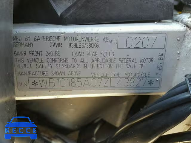 2007 BMW F650 GS WB10185A07ZL43827 image 9