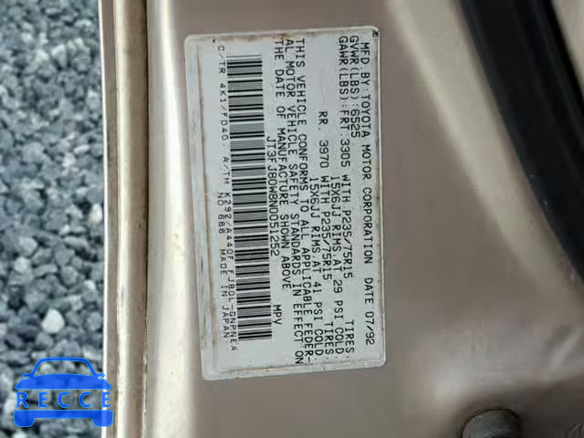 1992 TOYOTA LAND CRUIS JT3FJ80W8N0051252 image 9