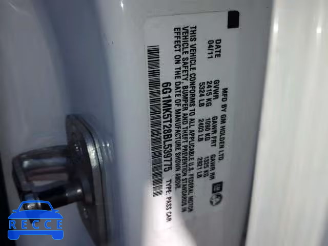 2011 CHEVROLET CAPRICE PO 6G1MK5T28BL539775 image 9