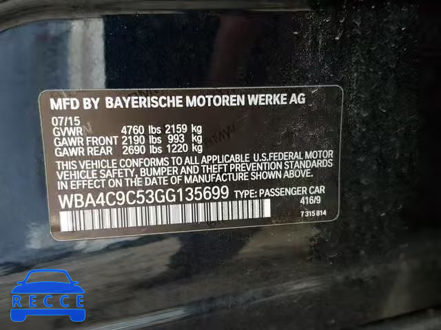 2016 BMW 428 XI WBA4C9C53GG135699 image 9