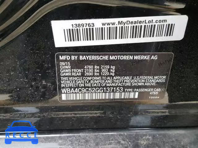 2016 BMW 428 XI WBA4C9C52GG137153 image 9