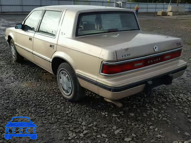 1991 DODGE DYNASTY 1B3XC46R1MD231959 image 2