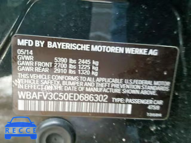 2014 BMW 535 D WBAFV3C50ED686302 image 9