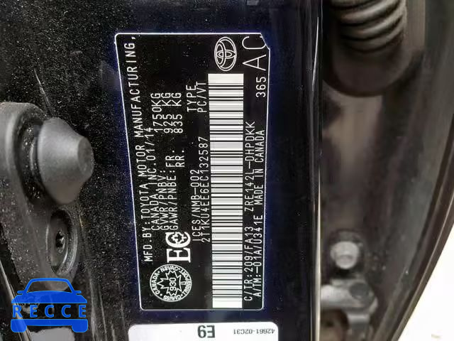 2014 TOYOTA MATRIX BAS 2T1KU4EE6EC132587 image 9