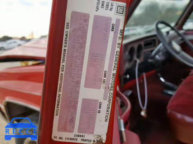 1985 CHEVROLET K10 1GCEK14H2FF347129 Bild 9