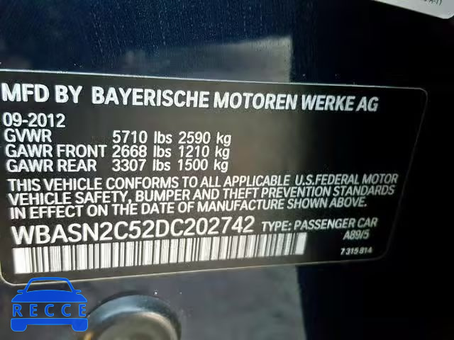 2013 BMW 535 IGT WBASN2C52DC202742 зображення 9
