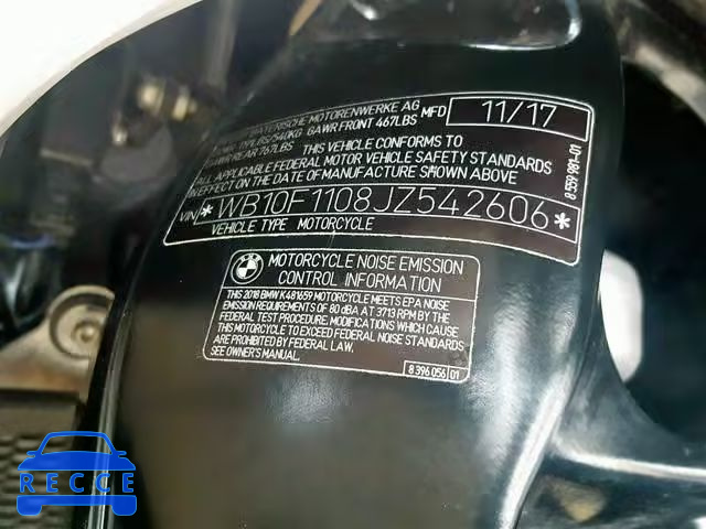 2018 BMW K1600 GT WB10F1108JZ542606 image 9