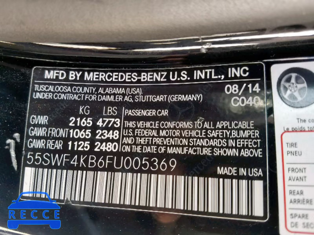 2015 MERCURY C300 55SWF4KB6FU005369 image 9