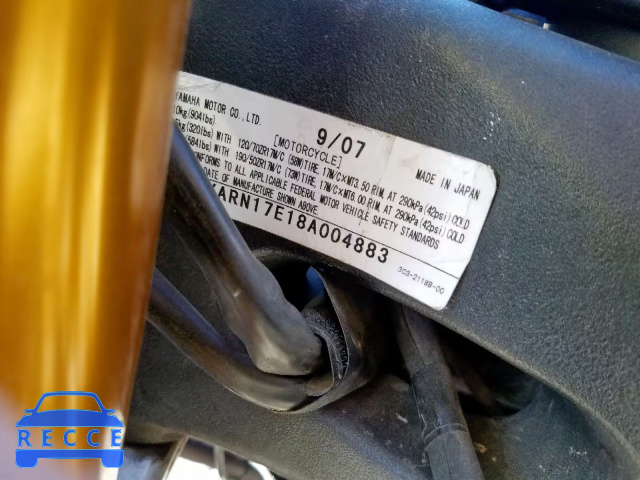 2008 YAMAHA FZ1 S JYARN17E18A004883 image 9