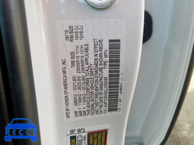 2020 ACURA RDX 5J8TC2H32LL005526 image 9