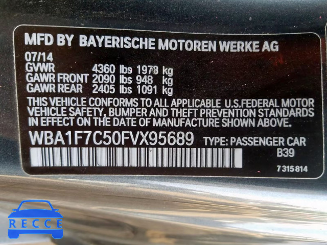 2015 BMW 228 XI WBA1F7C50FVX95689 image 9