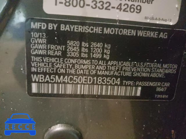 2014 BMW 535 XIGT WBA5M4C50ED183504 image 9