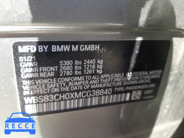 2021 BMW M5 WBS83CH0XMCG38840 image 9