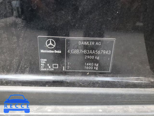 2010 MERCEDES-BENZ ML 63 AMG 4JGBB7HB3AA567943 Bild 9