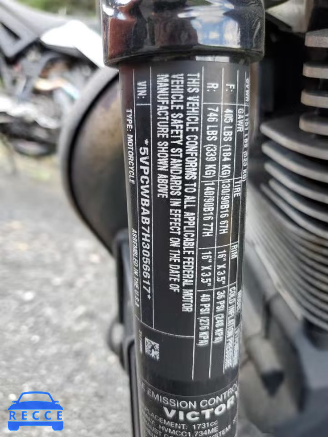 2017 VICTORY MOTORCYCLES HIGH-BALL 5VPCWBAB7H3056617 зображення 9