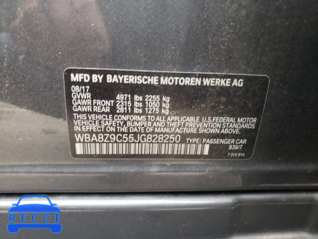 2018 BMW 330 XIGT WBA8Z9C55JG828250 зображення 9