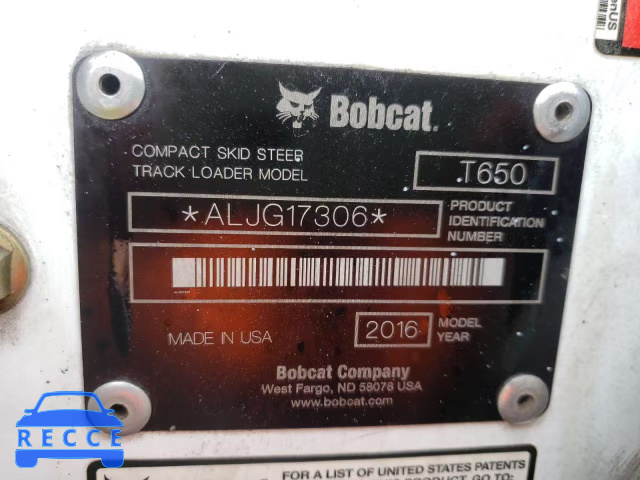 2016 BOBCAT T650 ALJG17306 зображення 9