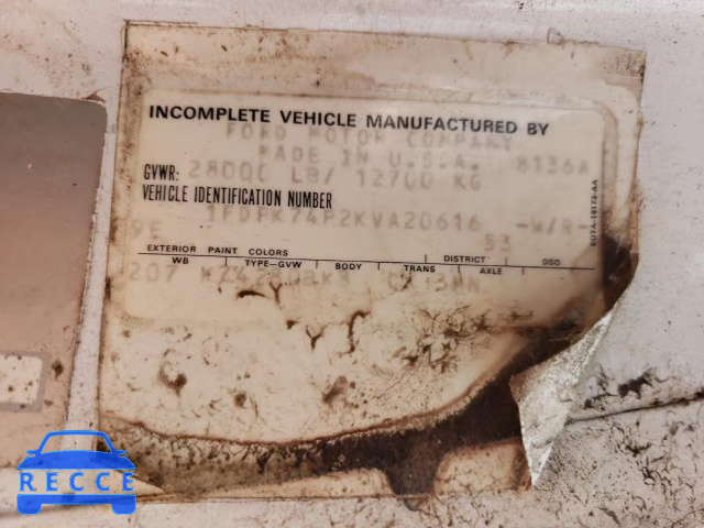 1989 FORD F700 F 1FDPK74P2KVA20616 image 9