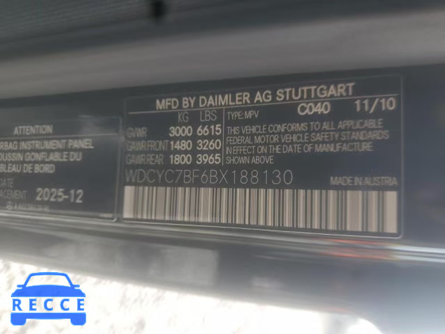 2011 MERCEDES-BENZ G 55 AMG WDCYC7BF6BX188130 Bild 9