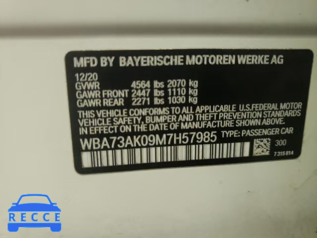 2021 BMW 228XI WBA73AK09M7H57985 зображення 9